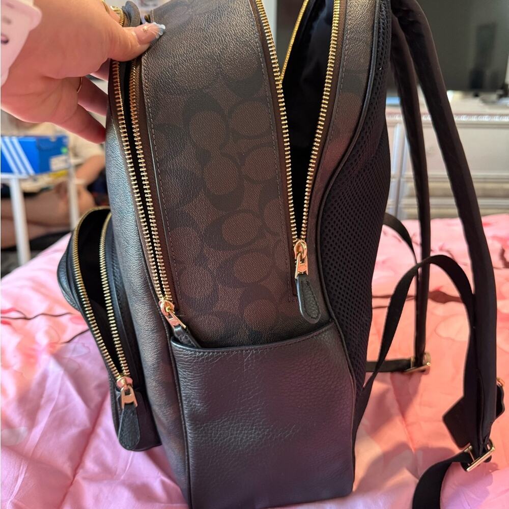 Coach Black and Brown Backpack - Picture 6 of 7